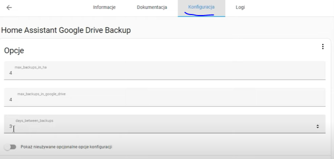 Konfiguracja Google Drive