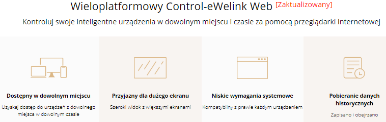 Wieloplatformowy cotrol-eWeLink Web